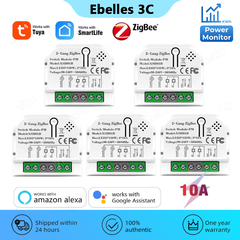 Home Automation Technology - 1/2 saluran 10A Tuya ZigBee modul
