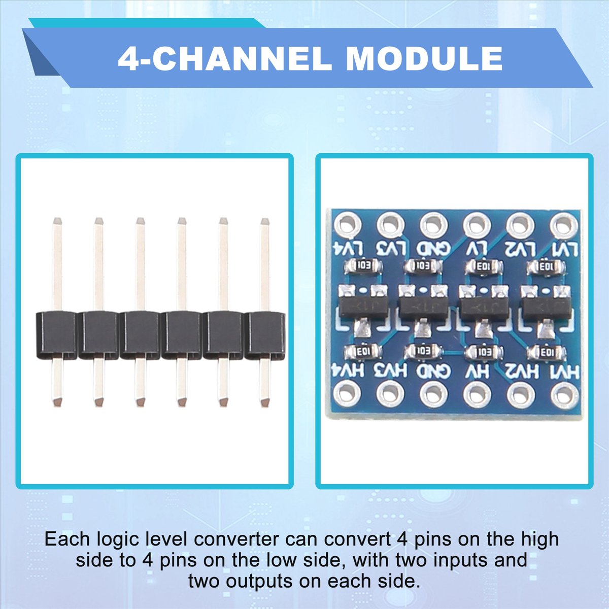 Level Shifter 3.3V - AT42 10 Buah Konverter Tingkat Logika