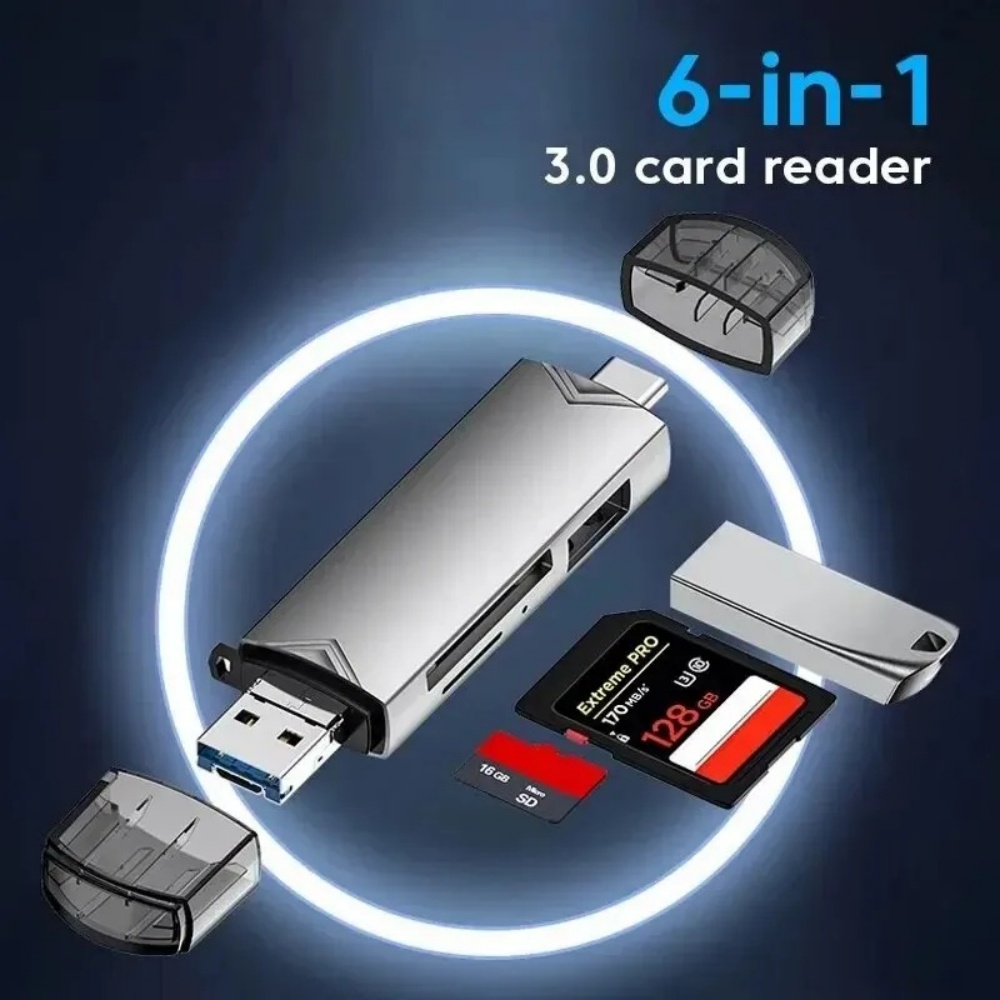 Home Assistant Sd - Pembaca Kartu USB 3.0 OTG 6-in-1,