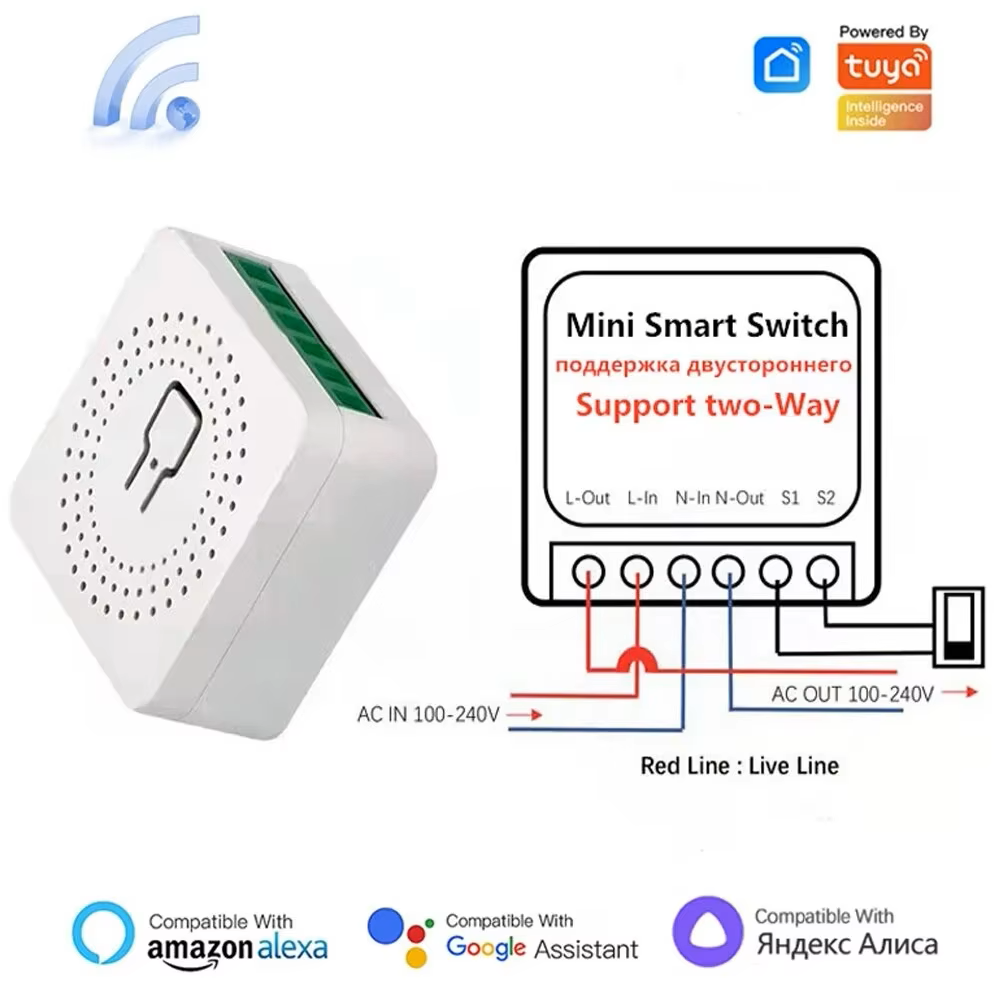 Diy Home Automation Controller - Sakelar Pintar WiFi 16A 2-Arah Modul